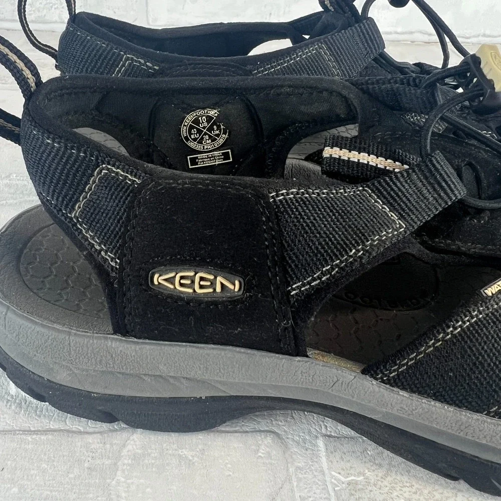 KEEN Closed Toe Water Sandal Mens‎ 10 Black Waterproof Hiking Trail Venice H2 43